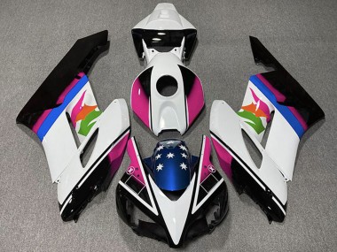 Carena Moto Honda CBR1000RR 2004-2005 - Bianco Rosa Blu Nero Lucido Stella Fabbrica