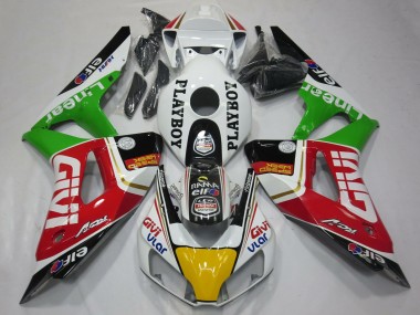 Carena Moto Honda CBR1000RR 2006-2007 - Bianco Rosso Verde Giallo Nero Givi PlayBoy Fabbrica