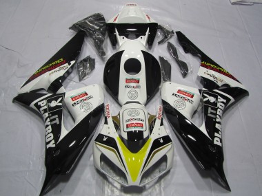 Carena Moto Honda CBR1000RR 2006-2007 - Bianco Giallo Rosso Nero Lucido Denso PlayBoy Fabbrica