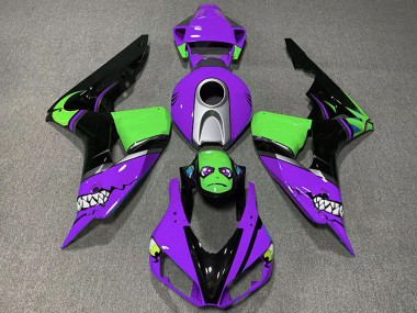 Carena Moto Honda CBR1000RR 2006-2007 - Viola Argento Verde Nero Lucido Squalo Fabbrica