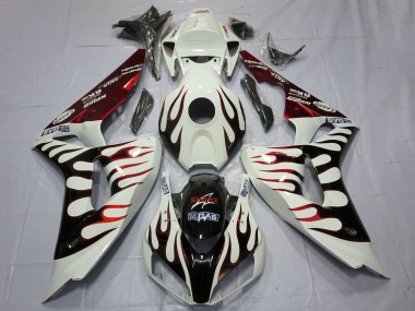 Carena Moto Honda CBR1000RR 2006-2007 - Bianco Rosso Nero Lucido Fiamma Fabbrica