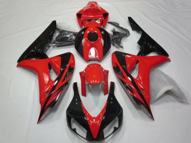 Carena Moto Honda CBR1000RR 2006-2007 - Rosso Nero Lucido OEM Stile No Decals Fabbrica