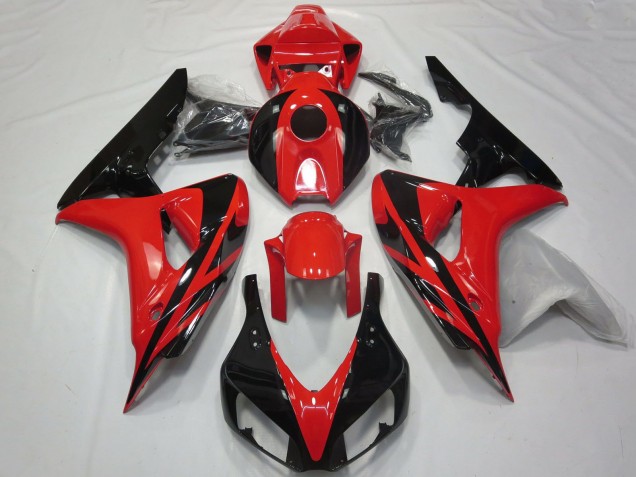 Carena Moto Honda CBR1000RR 2006-2007 - Rosso Nero Lucido OEM Stile No Decals