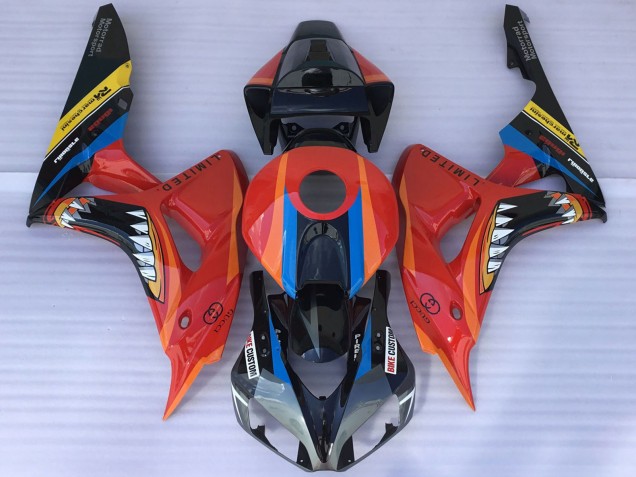 Carena Moto Honda CBR1000RR 2006-2007 - Rosso Blu Giallo Nero Lucido Squalo