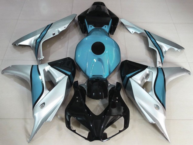 Carena Moto Honda CBR1000RR 2006-2007 - Argento Azzurro Chiaro Nero Lucido