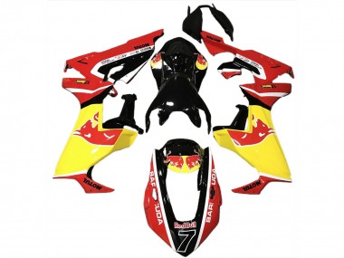 Carena Moto Honda CBR1000RR 2017-2023 - Nero Lucido Giallo Red Bull Fabbrica