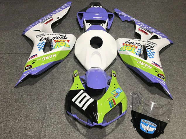 Carena Moto Honda CBR1000RR 2006-2007 - Bianco Blu Verde Nero Lucido Toy Story