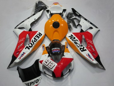 Carena Moto Honda CBR1000RR 2006-2007 - Arancia Bianco Rosso Nero Lucido Repsol 93 Fabbrica