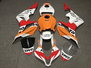 Carena Moto Honda CBR600RR 2007-2008 - Arancia Bianco Rosso Nero Lucido Repsol Stile Fabbrica