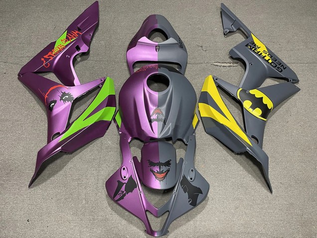 Carena Moto Honda CBR600RR 2007-2008 - Grigio Viola Bat Man vs Joker Matte