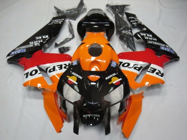 Carena Moto Honda CBR600RR 2005-2006 - Arancia Rosso Bianco Nero Bottom Repsol Fabbrica