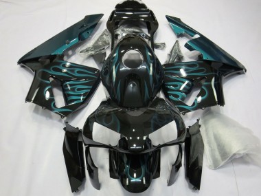 Carena Moto Honda CBR600RR 2003-2004 - Nero Lucido Verde Fiamma Fabbrica