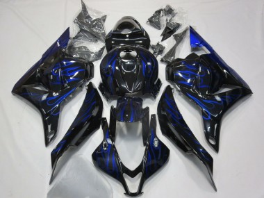Carena Moto Honda CBR600RR 2009-2012 - Nero Lucido Blu Fiamma Fabbrica