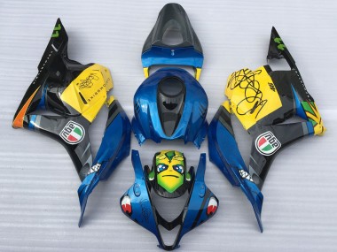 Carena Moto Honda CBR600RR 2009-2012 - Blu Giallo Nero Lucido Squalo Fabbrica