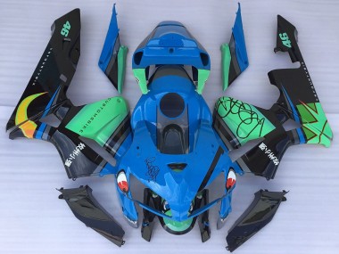 Carena Moto Honda CBR600RR 2005-2006 - Blu Verde Nero Squalo Fabbrica