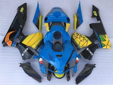 Carena Moto Honda CBR600RR 2005-2006 - Blu Giallo Nero Squalo Fabbrica