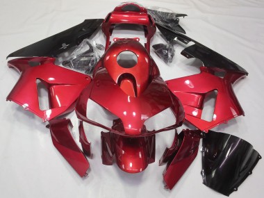 Kit Carena Moto Honda CBR600RR 2003-2004 - Rosso Nero Lucido Fabbrica