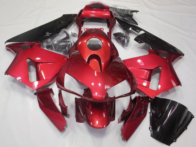 Kit Carena Moto Honda CBR600RR 2003-2004 - Rosso Nero Lucido
