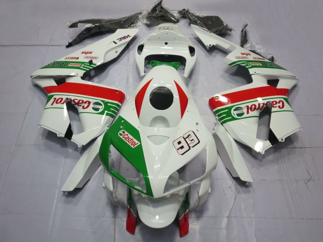 Carena Moto Honda CBR600RR 2005-2006 - Bianco Verde Rosso Castrol 93