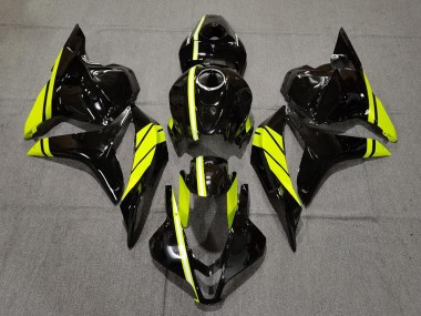 Carena Moto Honda CBR600RR 2009-2012 - Nero Lucido Alta Visibilità Giallo Banda Fabbrica