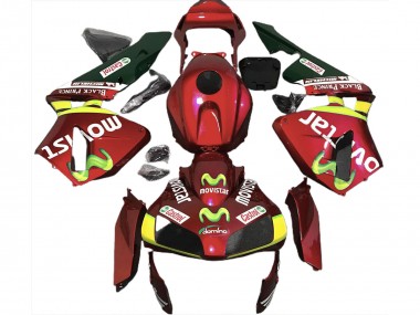 Carena Moto Honda CBR600RR 2003-2004 - Rosso Giallo Verde MoviStar Fabbrica
