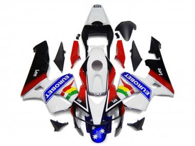 Carena Moto Honda CBR600RR 2003-2004 - Bianco Rosso Blu Nero Lucido EuroBet Fabbrica