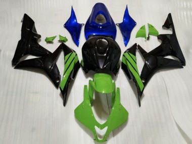 Carena Moto Honda CBR600RR 2007-2008 - Blu Verde Nero Lucido Fabbrica
