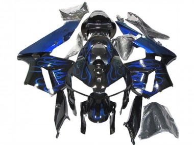 Carena Moto Honda CBR600RR 2005-2006 - Nero Lucido Blu Fiamma Fabbrica
