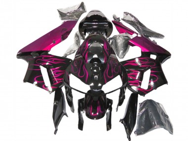 Carena Moto Honda CBR600RR 2005-2006 - Nero Lucido Rosa Fiamma Fabbrica