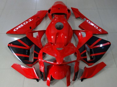 Carena Moto Honda CBR600RR 2005-2006 - Lucido Rosso Nero Fabbrica