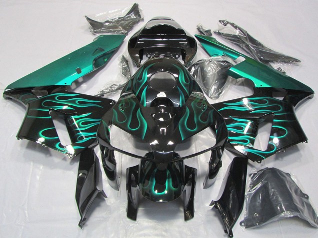 Carena Moto Honda CBR600RR 2005-2006 - Nero Lucido Teal Fiamma
