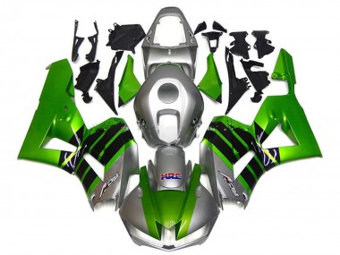 Carene Moto Honda CBR600RR 2013-2026 - Argento Verde Nero Lucido HRC Fabbrica