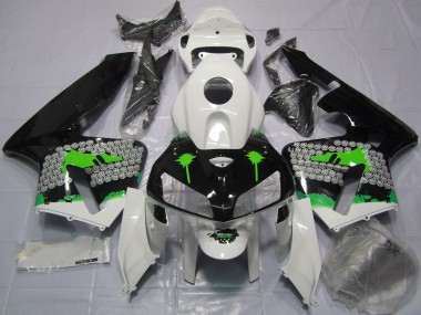 Carena Moto Honda CBR600RR 2005-2006 - Bianco Verde Nero Splatter Fabbrica