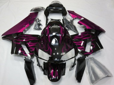 Carena Moto Honda CBR600RR 2003-2004 - Nero Lucido Viola Fiamma Fabbrica