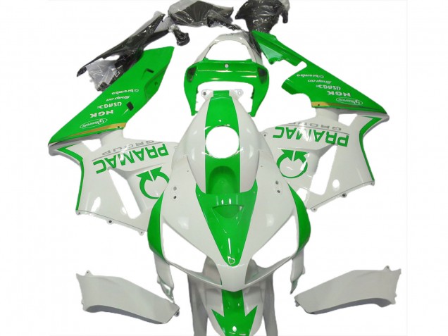 Carena Moto Honda CBR600RR 2005-2006 - Bianco Verde Chiaro Pramac