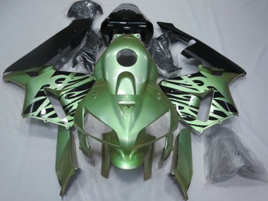 Carena Moto Honda CBR600RR 2005-2006 - Verde Chiaro Nero Fiamma Fabbrica