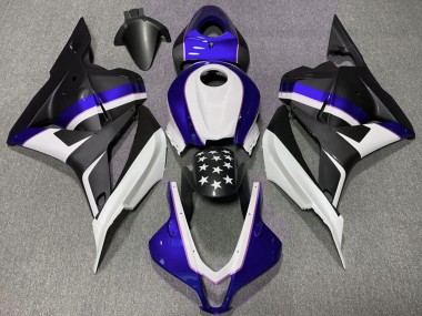 Carena Moto Honda CBR600RR 2009-2012 - Blu Scuro Nero Opaco Stella Fabbrica