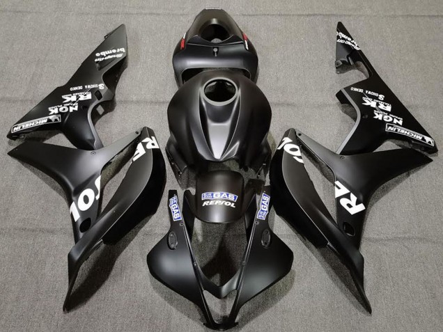Carena Moto Honda CBR600RR 2007-2008 - Nero Opaco Bianco Repsol