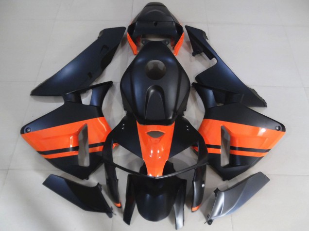 Carena Moto Honda CBR600RR 2005-2006 - Nero Opaco Lucido Arancia