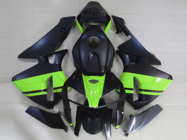 Carena Moto Honda CBR600RR 2005-2006 - Nero Opaco Verde Chiaro