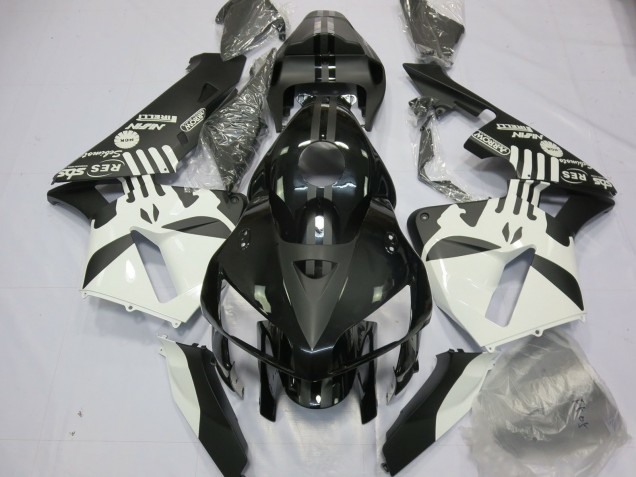 Carena Moto Honda CBR600RR 2005-2006 - Bianco Nero Opaco Puisher Logo