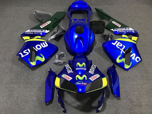 Carena Moto Honda CBR600RR 2003-2004 - Blu Giallo Verde MoviStar