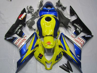 Carena Moto Honda CBR600RR 2007-2008 - Giallo Blu Bianco Nero Lucido Nastro Azzurro Fabbrica
