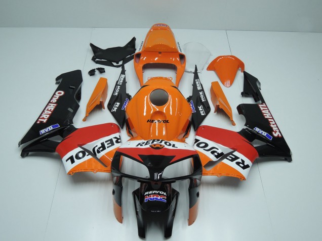 Carena Moto Honda CBR600RR 2005-2006 - Arancia Rosso Bianco Nero One Heart Repsol