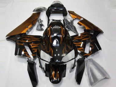 Carena Moto Honda CBR600RR 2003-2004 - Nero Lucido Arancia Fiamma Fabbrica