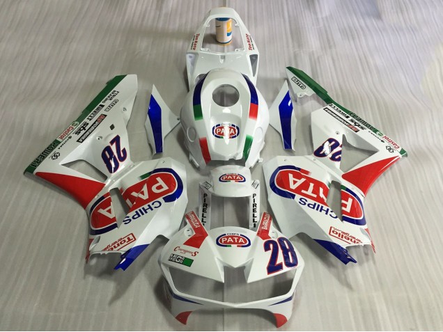 Carene Moto Honda CBR600RR 2013-2026 - Bianco Rosso Blu Pata 28