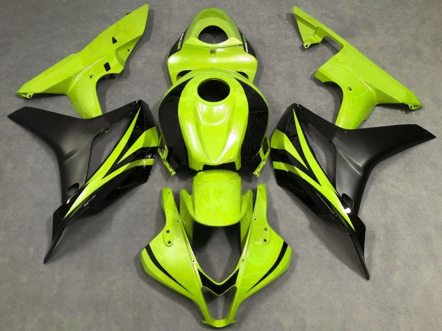 Carena Moto Honda CBR600RR 2007-2008 - Neon Giallo Nero Opaco OEM Stile