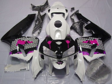 Carena Moto Honda CBR600RR 2005-2006 - Rosa Splatter on Nero Lucido Fabbrica