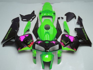 Carena Moto Honda CBR600RR 2005-2006 - Rosa Splatter on Verde Fabbrica