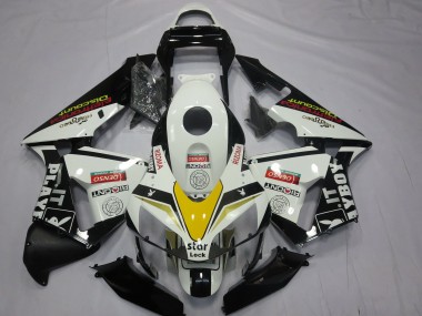 Carena Moto Honda CBR600RR 2003-2004 - Bianco Giallo Nero Lucido Playboy Stile Fabbrica